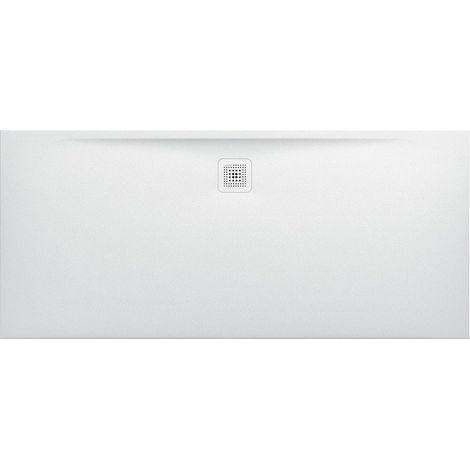 Receveur de douche rectangulaire LAUFEN PRO, bonde côté long 1800 x 800 x 33 mm blanc mat LAUFEN