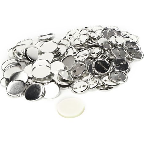 100pcs Blank Pin Button 44mm/1.7in Round Safety Badge Emblem Medal Parts Supplies for DIY Handicraft Gifts Souvenirs (1/5)