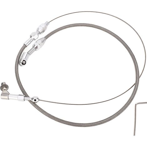 Jeffergarden Gaszug-Set, 61 cm (24 Zoll) flexibler Gaszug aus Edelstahl, einfach zu installieren für Fahrzeugmodifikationen (1/4)