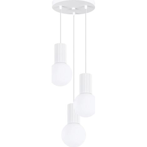 Lámpara colgante Mido blanco, 3 luces (1/5)