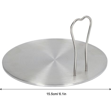 Ortviai Plaque diffuseur de chaleur en acier inoxydable 15,5 cm pour plaque à induction, cuisinière électrique et gaz (1/4)