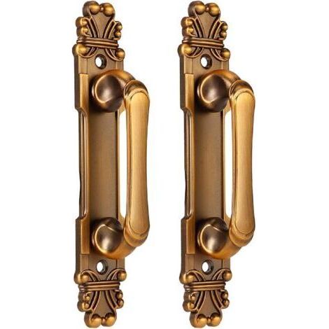 Poignée de porte, poignée de porte en alliage d'aluminium antique armoire tiroir poignée de garde-robe 2 pièces/ensemble accessoires de quincaillerie de meubles-Karteo (1/5)
