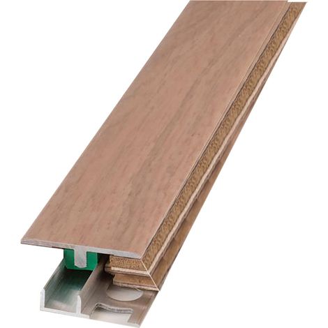 PROFILO PIATTO CON BASE PER LAMINATO E PARQUET 'UN rivestito rovere grigio