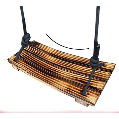 Balançoire suspendue avec accessoires, balançoire pour enfants, capacité de charge 200 kg, fauteuil suspendu, balançoire de jardin, idéale l'extérieur (marron)