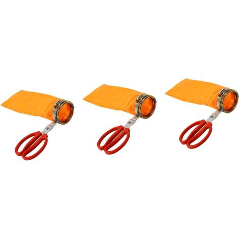 3pièces Panier Cueilleur Longan Portable Outil Récolte Fruits pour Jardin Panier Pratique Inoxydable pour Récolte des (1/5)