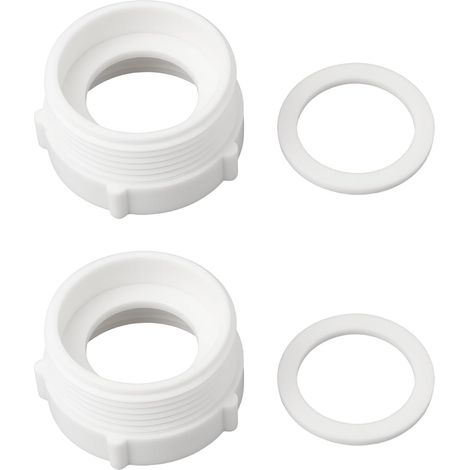 Lot de 2 Rallonges de Siphon de 1-1/4 à 1-1/2 Filetage pour Baignoire Douche évier de Cuisine (1/5)