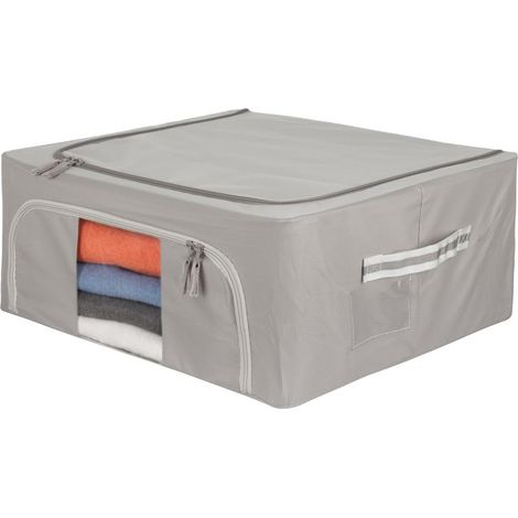 KASANOVA Scatola armadio doppia cerniera 50x40x20 cm grigia grigio (1/5)