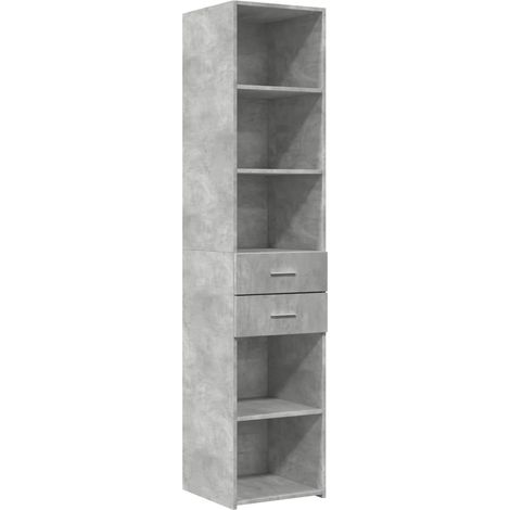 Maison Exclusive - Buffet haut gris béton 40x42,5x185 cm bois d'ingénierie (1/5)