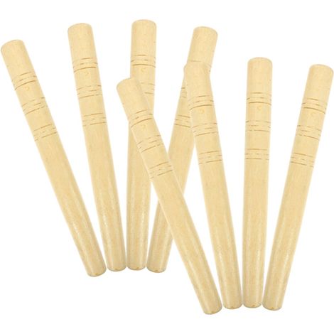 Manche en Bois pour Houe de Jardin 8 Pièces, Poignée Khaki Bois, Remplacement pour Pelle et Faucille, Installation Simple, Prise Confortable, Lot de 8 (1/5)