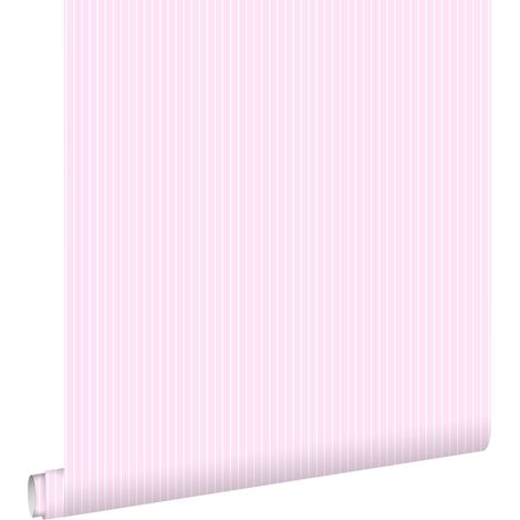 papier peint à rayures rose - ESTAhome (1/5)