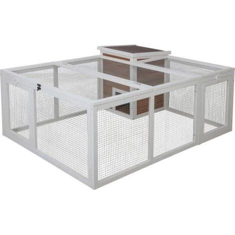KERBL - Enclos d'extérieur petits animaux - 132 x 102 x 59 cm - Maison intégrée - Grillage (1/5)