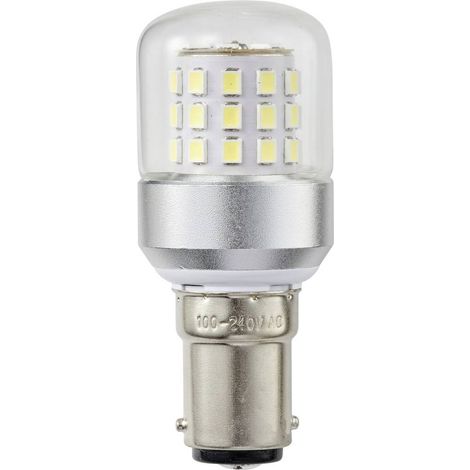 TRU COMPONENTS TC-14124708 Voyant de signalisation LED blanc Cylindre BA15d 100 V/AC, 240 V/AC 580 lm (1/3)