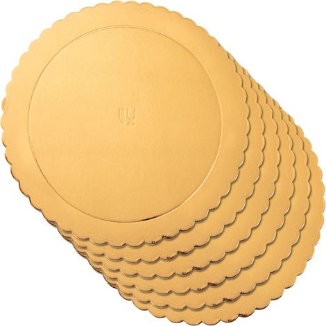 Tortenboden, Torte, Gold, rund, 30 cm, 6 Stück.