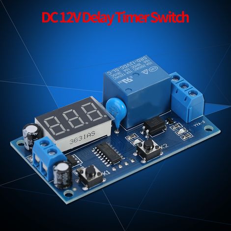 Module Relais Temporisé 12V CC à Affichage LED, Interrupteur à Cycle Réglable, Carte à Boucle Infinie (1/5)