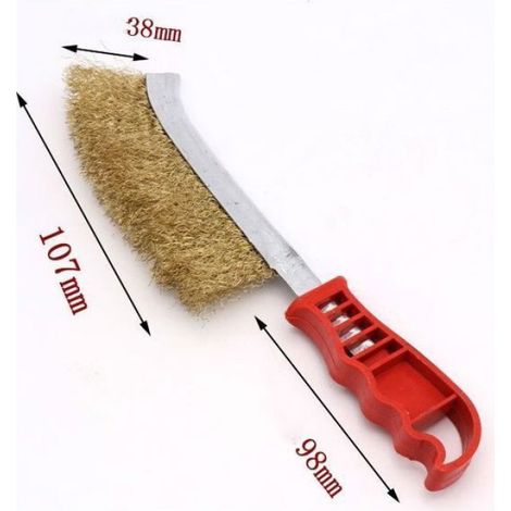 Brosse À Couteau - Fil D'acier Cuivré Jaune - Pour Décapage Acier Inox Laiton - 1 Pièce (1/2)