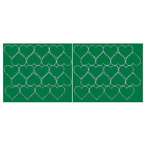 Autocollants en forme de cœur pour la Saint-Valentin, 5 cm, autocollant Seduszko, 40 pièces, vert brillant