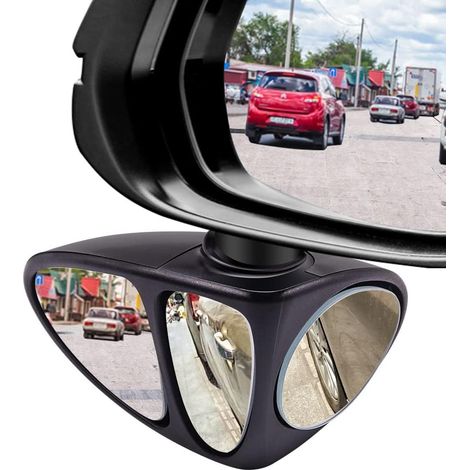 3 in1 Blind Spot Mirror  Rétroviseurs d'angle Mort,Universal 3 en 1 Miroir D'angle Mort de Voiture De Grand Angle Rotation 360 Degrés Miroir Auxiliaire de Voiture (Gauche)