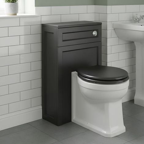 Orbit Harrogate Back to Wall WC Toilet Unit 550mm Wide - Spa Grey (1/2)