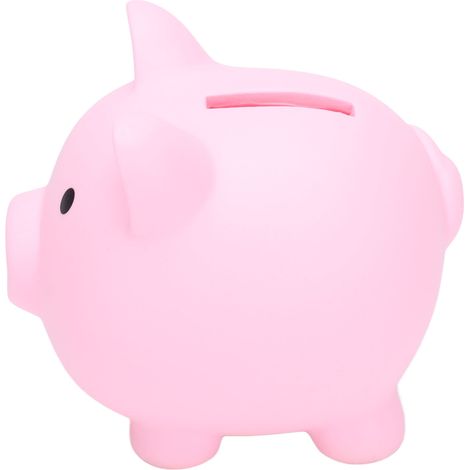 Sparschwein aus Vinyl, niedliches rosa Sparschwein, lustige Dekoration für Kinder (1/5)