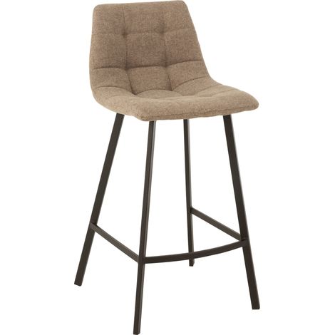 Chaise de bar métal beige Stephy L 47cm (1/5)