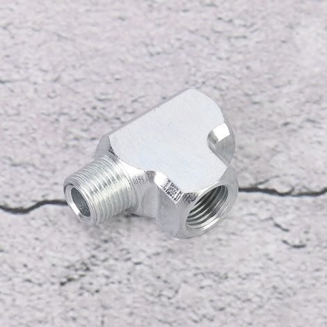 Capteur de pression d'huile et d'eau avec adaptateur Té 3 voies, raccord en T laiton 1/8, jauge manomètre pour tuyauterie (1/5)