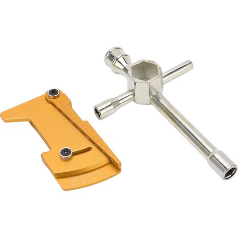 Clés croisées Entretien Grand Manchon Outils Hexagonaux Multifonction RC Voiture 4WD Règle de Positionnement Kit Or (1/5)