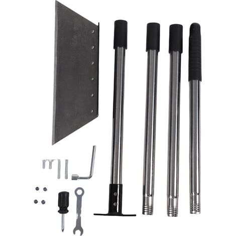 Pelle de jardin multifonctionnelle en acier robuste, grattoir plat pour sols, bêche d'extérieur, coupe-bordures manuel, outil de pelouse pour désherber, creuser et dégivrer.