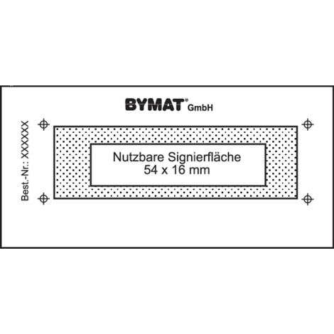 schweisskraft Langzeitschablone 1/2 DIN A8 54 x 16mm Kunststoffr. (1/2)