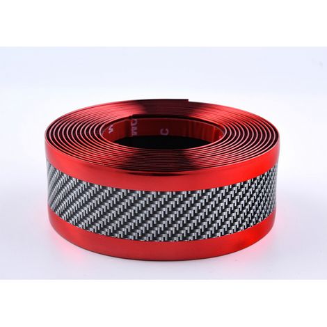 Lntyq Auto-Stoßstangenschutz, Türschwellenschutz, DIY-Schnitt, für Kleinwagen, SUV, Größe 5 cm x 100 m, Rot (1/5)