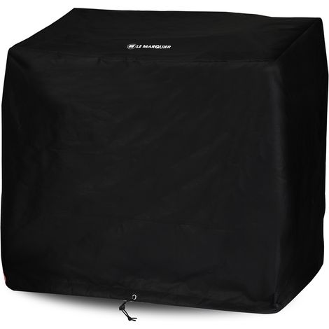 Le Marquier – Housse de protection pour barbecue et plancha sur chariot 140 x 60 cm – Polyester enduit PVC déperlant et anti-UV – Cordon de serrage