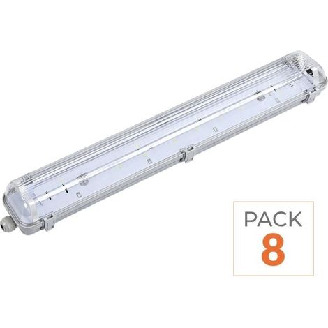 Réglette étanche double pour Tube LED T8 120cm IP65 (Boitier vid
