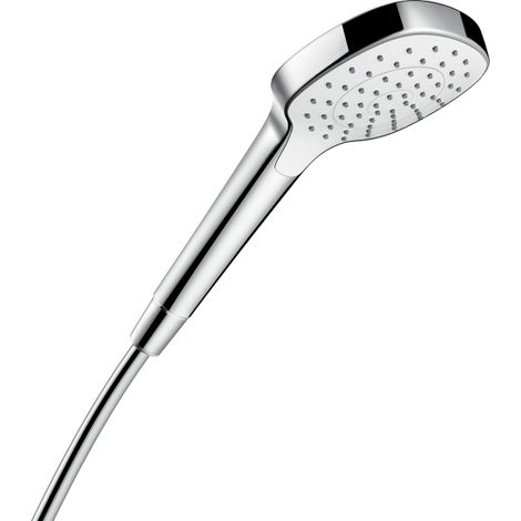Hansgrohe Croma Select E - Doccetta a mano, getto singolo EcoSmart 7 l/min, bianca/cromata 26816400 (1/2)