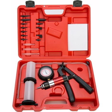 Pompa Vuoto Manuale kit 2 Vasetti Cambio Spurgo Olio Freni Auto Moto (1/5)