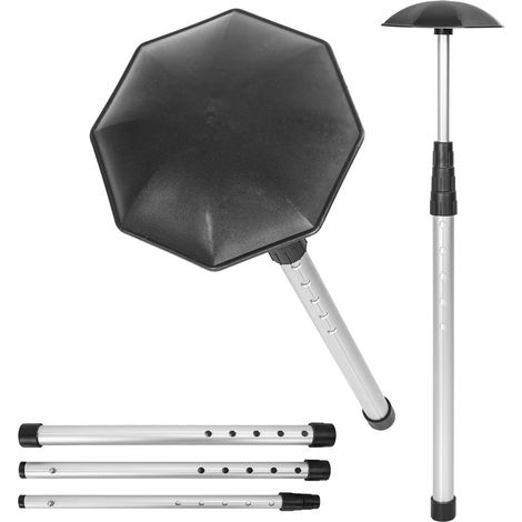 Soporte ajustable para bolsa de golf – Soporte telescópico rígido de aleación de aluminio para proteger los palos de golf (negro) (1/5)
