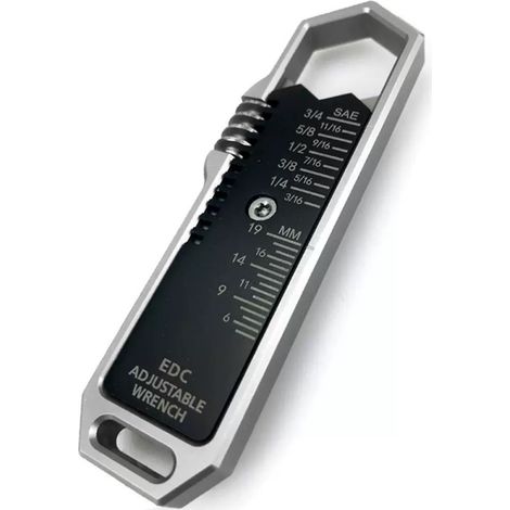 Clé à ouverture variable portable 6‑19 mm, outil EDC format porte‑clé métal (1/5)