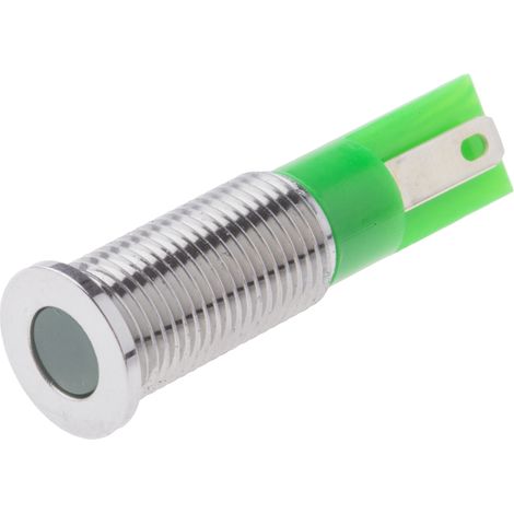 Voyant LED lumineux Vert RS PRO, dia. 8mm, 12V c.c., IP67 ( Prix pour 1 )
