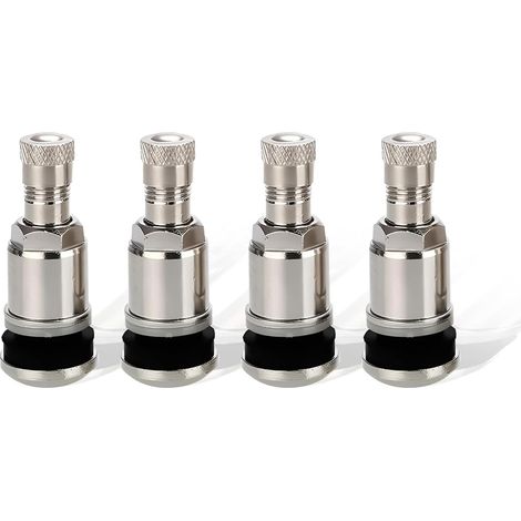 4 Pièces Valve Tiges, Laiton Universelles Valves De Jantes 11,3mm, Tubeless Métal Valve Tiges, Accessoires De Voiture pour Tondeuses à Gazon Go-Karts (1/5)
