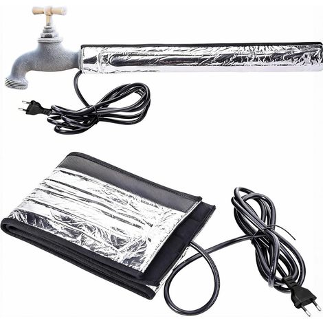 Heating blanket for water pipes 100x15cm, antifreeze  Insulated heated blanket 100 x 15 cm with thermostat, aluminium foil, frost protection for pipes 3.8 cm.