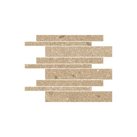 Carrelage effet pierre PANGEA GEA Mosaïque briquettes décalées Marron clair - Naturel - boîte de 1.08 m2 - Mosaïque briquettes décalées M Mosaïque br