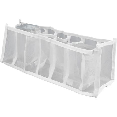 Boîte de rangement pour sous-vêtements, respirante et pliable, avec plusieurs compartiments, pour soutiens-gorge et chaussettes (7 compartiments). (1/5)