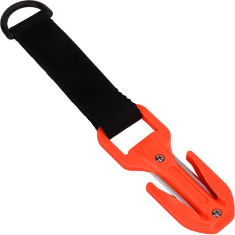 Coupe-câble de plongée double face, lame en acier, orange, pour sécurité et sauvetage du plongeur sous-marin (1/5)