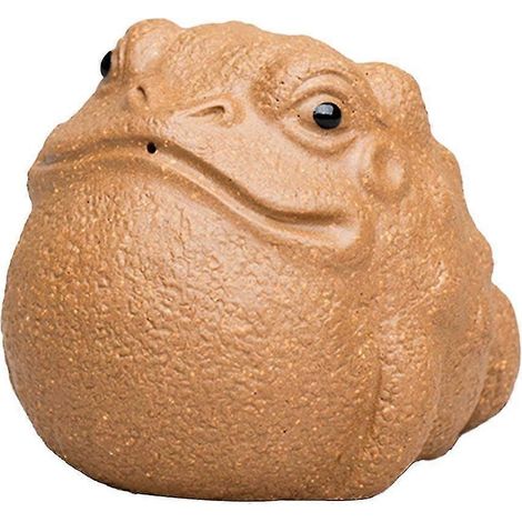 Statuette de crapaud doré à trois pattes, ornement pour le thé, figurine Pixiu artisanale pour la chambre, la bibliothèque, la table de la maison de thé, accessoires de cérémonie du thé-Brown