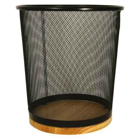 Corbeille à papier Pierre-Henry 17 L métal/bois