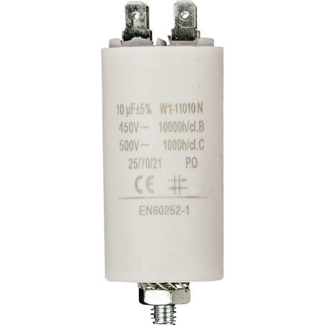 Condensateur Fixapart W1-11010N 10,0 uf / 450 V + Terre