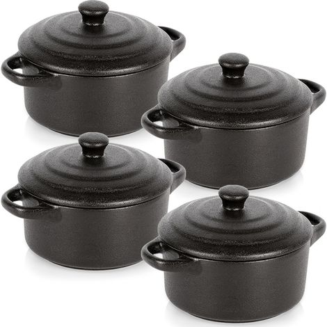 Ciotole da forno in porcellana con coperchio, 450 ml, 4 pezzi. (1/5)