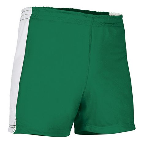Pantalón deportivo corto bicolor VALENTO Milan 6/8 Verde Hierba/Blanco