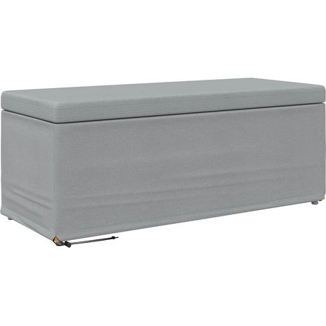 Pouf Grigio chiaro Tessuto e Legno Ingegnerizzato vidaXL