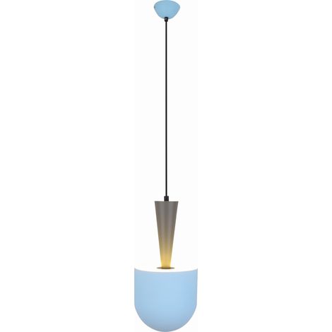 Lampada a sospensione Candellux Visby blu metallo Ø19 E27