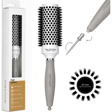 Brosse chauffante en céramique avec ionisation nano techno 32 mm (1/5)