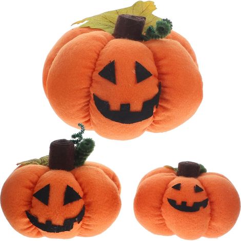(3 Stück) Dekorativer Kürbis für Halloween, künstlicher Kürbisschmuck für Zuhause oder Tischdekoration (1/5)